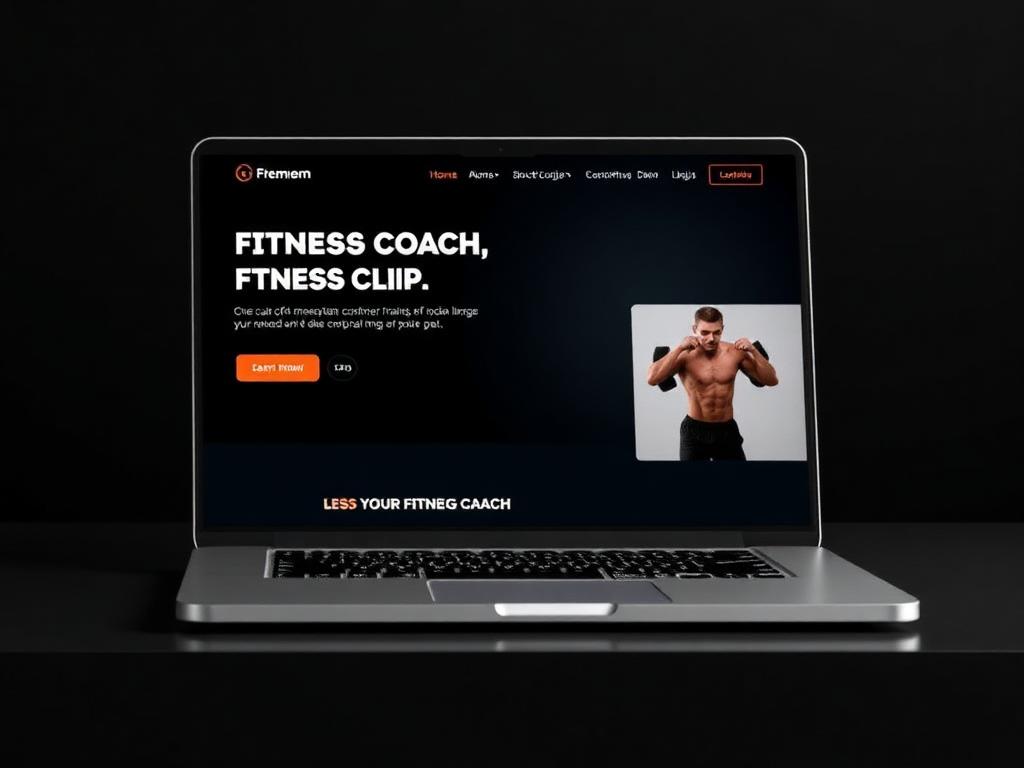 Fitness Coach website mockup