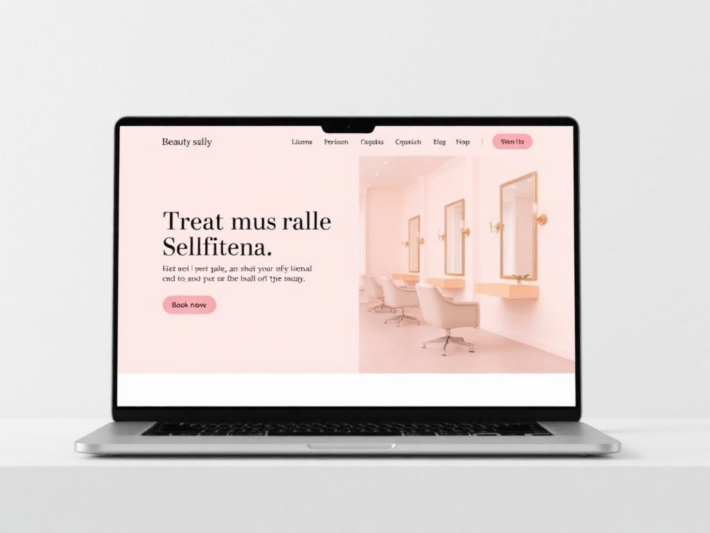 Beauty Salon website mockup